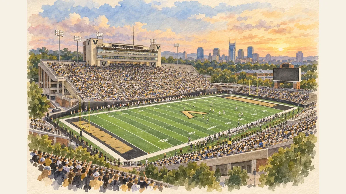 Watercolor illustration of FirstBank Stadium