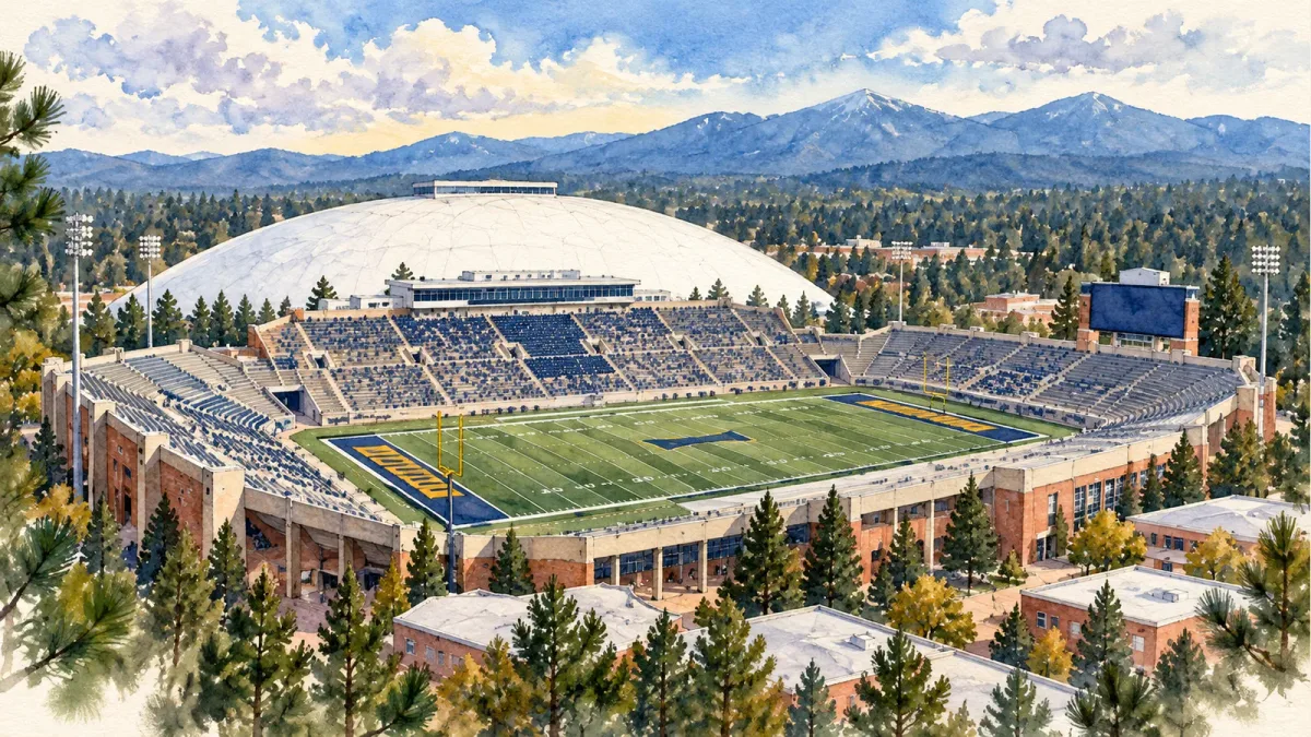 Watercolor illustration of Walkup Skydome