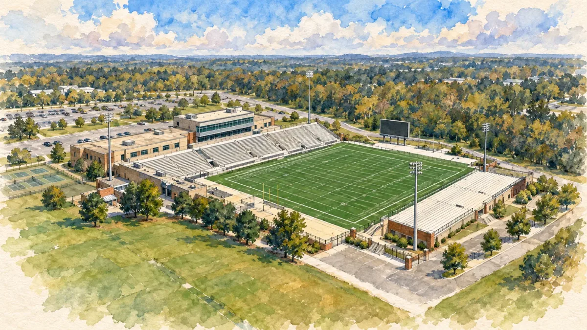 Watercolor illustration of Bethpage Federal Credit Union Stadium