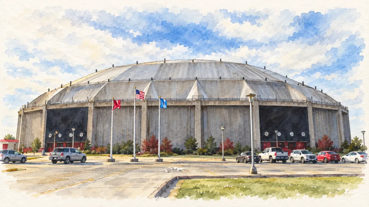 Watercolor illustration of DakotaDome
