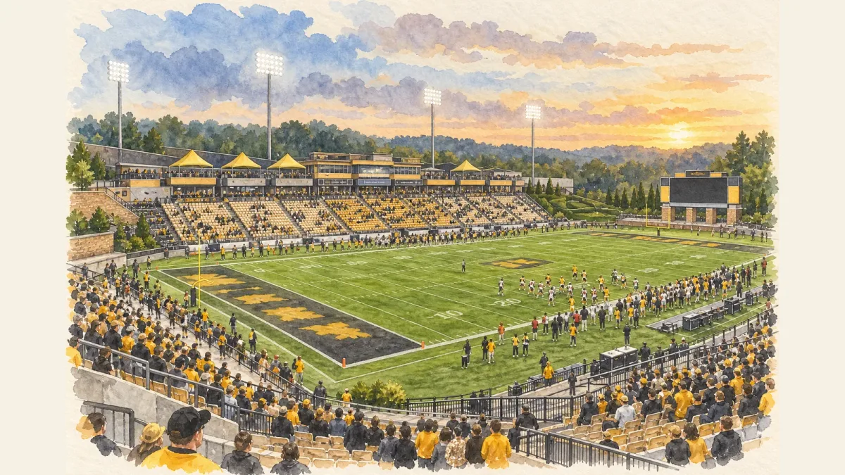 Watercolor illustration of Fifth Third Stadium