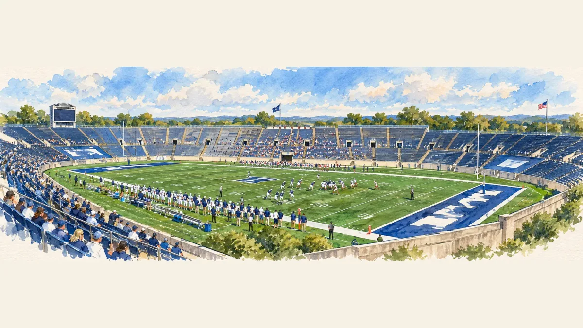 Watercolor illustration of Arute Field