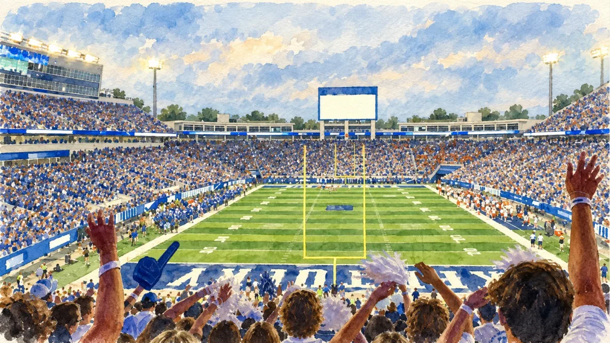 Watercolor illustration of Kroger Field