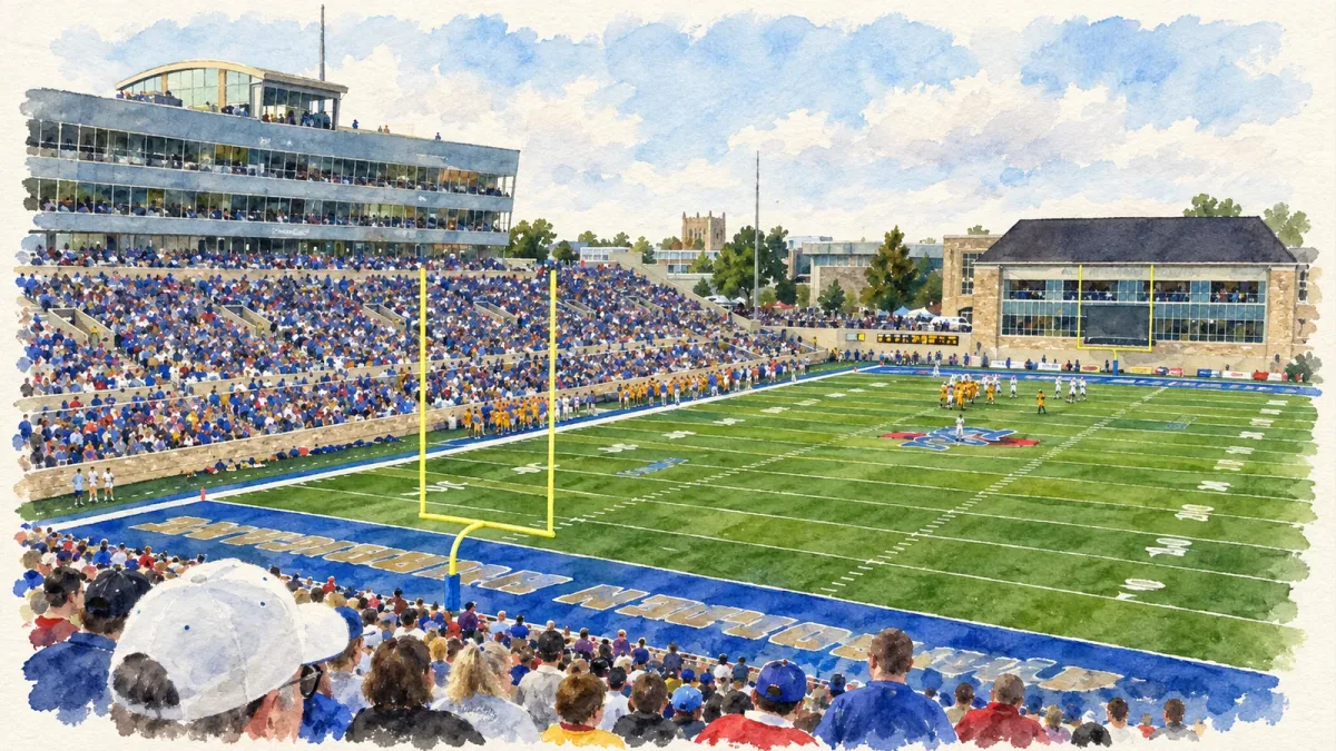 Watercolor illustration of Chapman Stadium