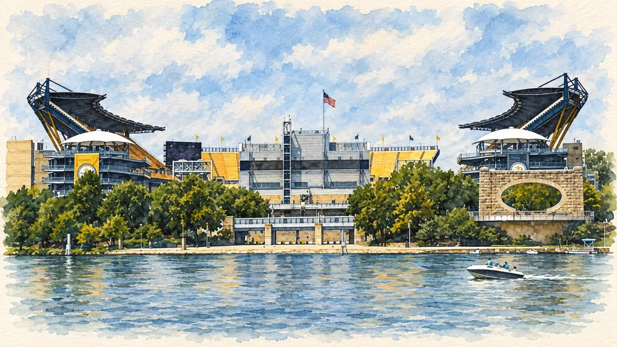 Watercolor illustration of Acrisure Stadium