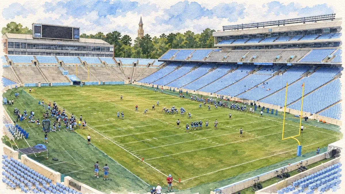 Watercolor illustration of Kenan Stadium