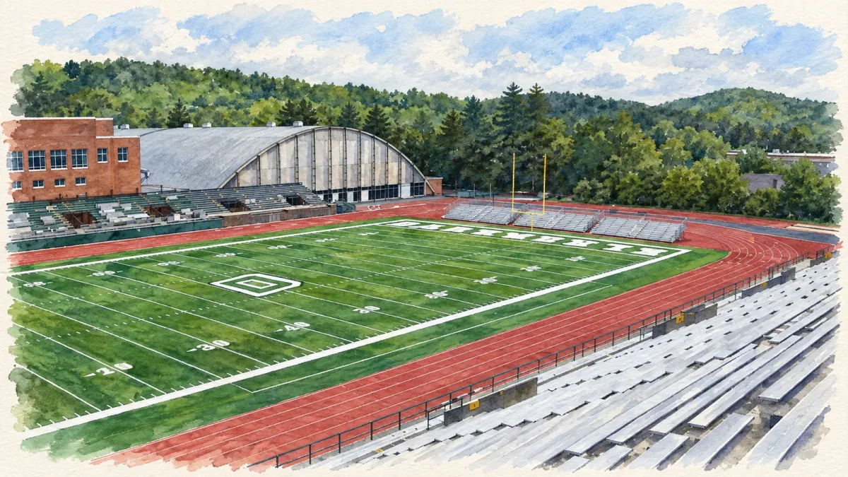 Watercolor illustration of Memorial Field