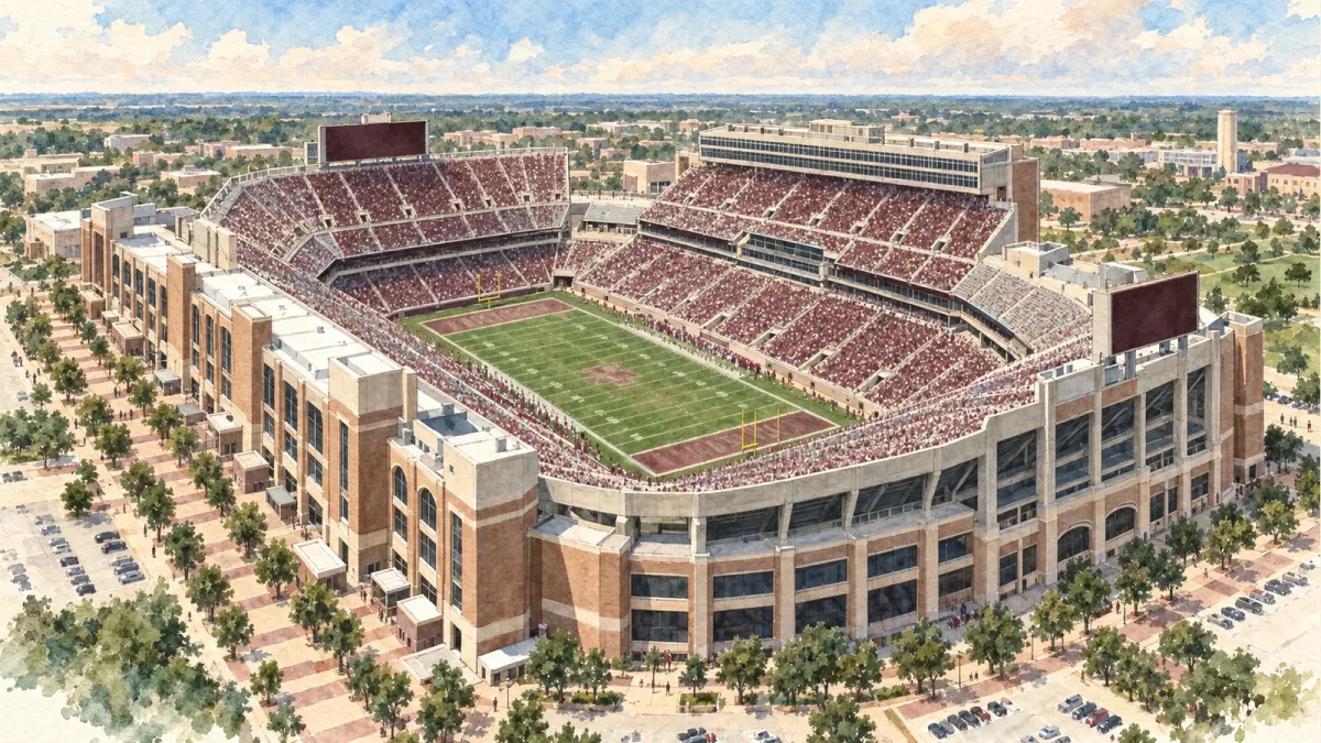 Watercolor illustration of Kyle Field
