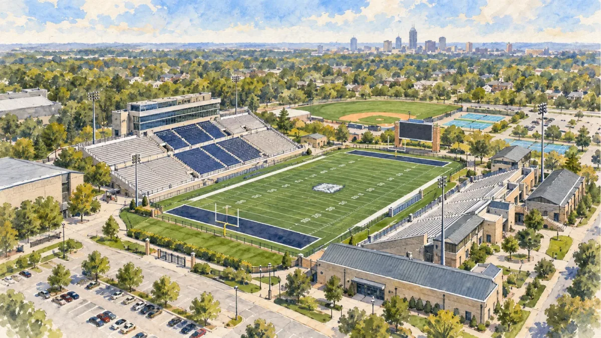 Watercolor illustration of Butler Bowl