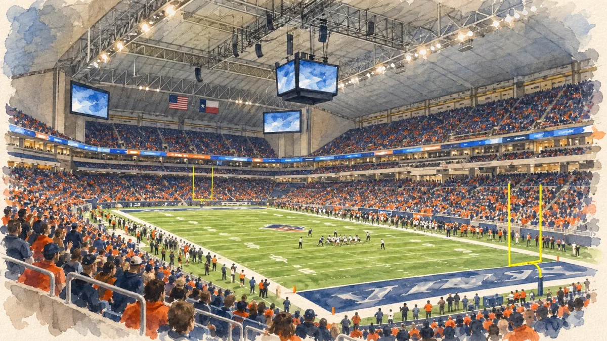 Watercolor illustration of Alamodome