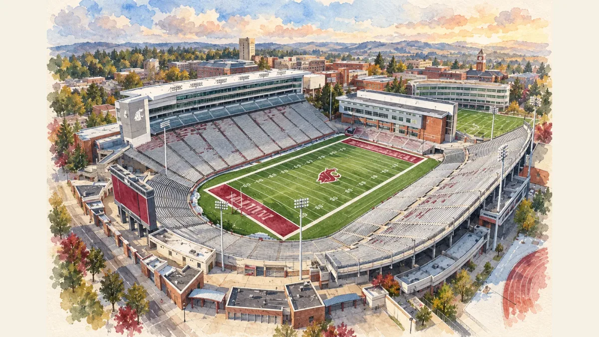 Watercolor illustration of Gesa Field