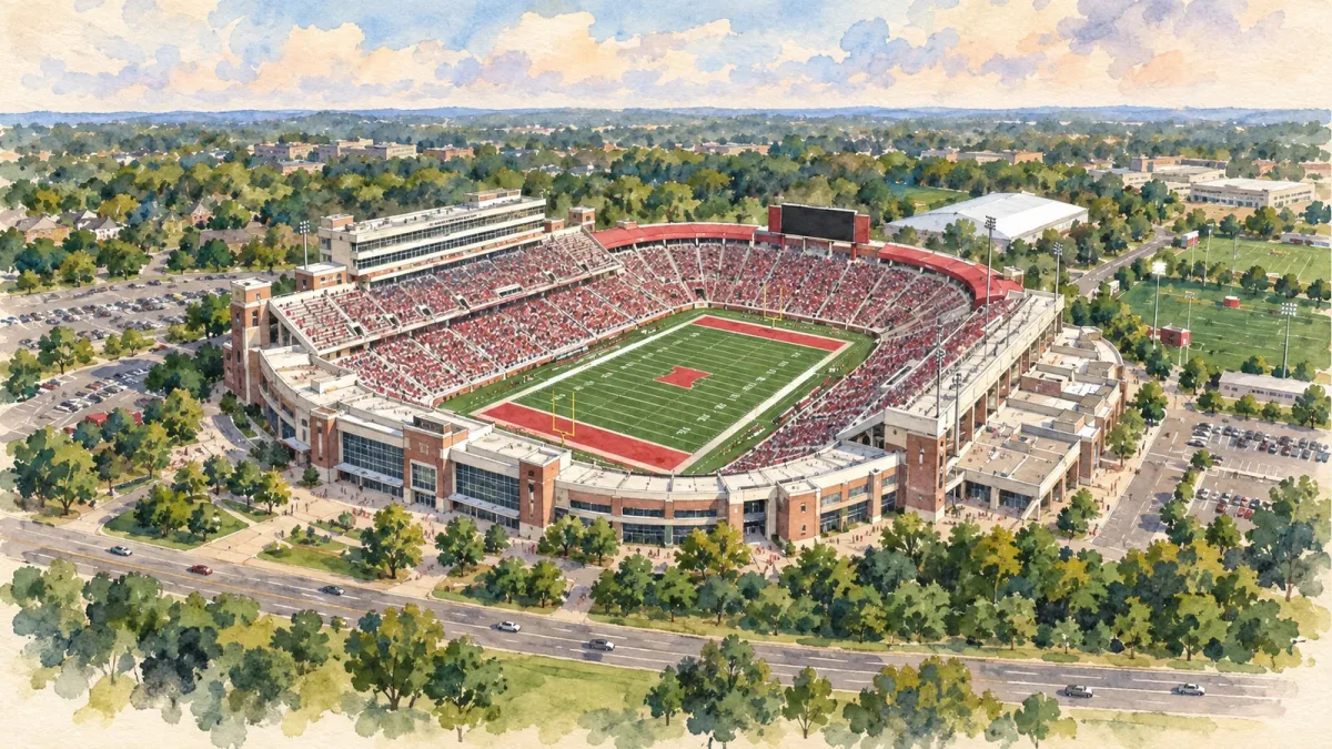 Watercolor illustration of SHI Stadium